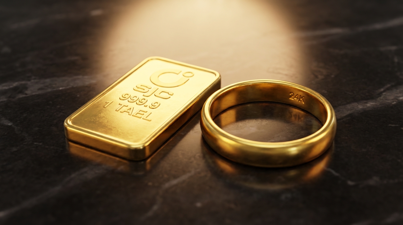 So Sánh Vàng SJC và Vàng Nhẫn 9999 - Nên Mua Loại Nào?
